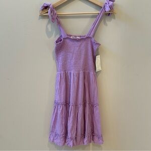 Miken Girls Casual Dress in Lavender Small